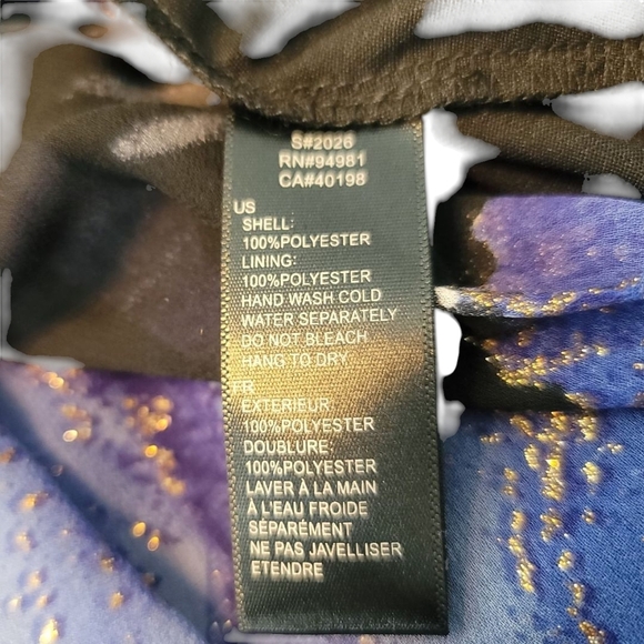 TWENTY ONE - Small Elegant Black and Blue Halter Maxi Dress - Picture 8 of 8